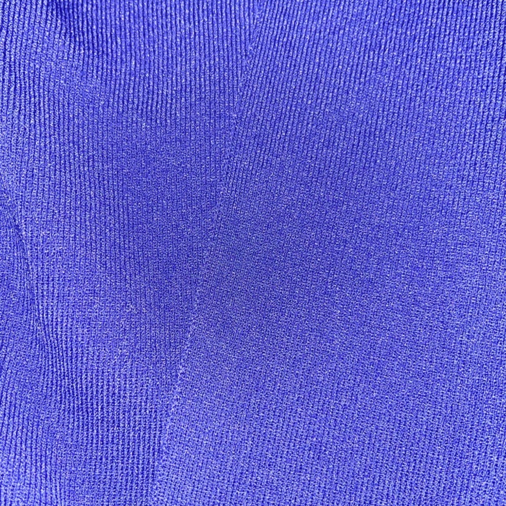 Chico’s Design Blue Rib Knit Lightweight Open Front Cardigan W/Slit Sides - Picture 4 of 8